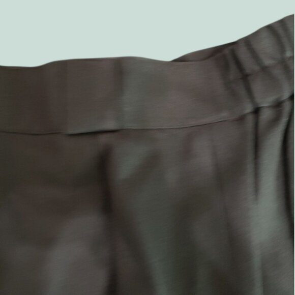 Donatio Martis Italy Mens High-Waisted Pleated Wool Trousers Olive Green 40 - Picture 14 of 16